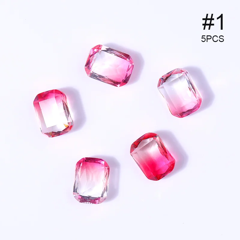 1 Nail Rhinestones Glass Drills Blinking Colorful Drills Mixed Irregular Shaped Jewelry 3D Nail Decorations Nail Art Accessories - Цвет: 1