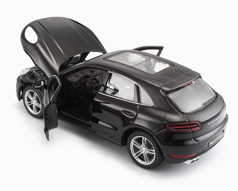 1:24 Металл Porsche Macan SUV спортивный автомобиль сплав модель литья под давлением Коллекция игрушек с рулевым колесом управление переднее колесо моделирование