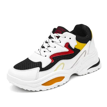

2020 new spring men's shoes casual sneakers shoes men's breathable fashion thick soles increased shoes mesh men's shoes E21-43