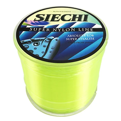 Yellow SIECHI 500 м супер сильная Супер стелс нейлоновая леска 4-28LB моноволокна линия ЯПОНИЯ основная леска для ловли карпа снасти - Цвет: Yellow