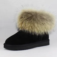 Зимние сапоги из натуральной кожи наивысшего качества; теплые зимние женские сапоги на нескользящей подошве; Модные ботильоны;