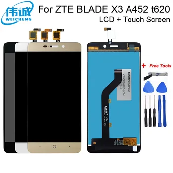 

WEICHENG For ZTE BLADE X3 A452 t620 LCD Display+Touch Screen 100% Good Screen Digitizer Assembly Replacement +Free Tools