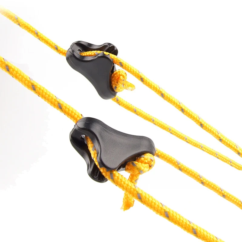 Triangle Rope Tightener Camping Tent Guy Lines Runner Guyline Camping Awning Stopper Adjuster Cord Rope Tensioner 10/30 pcs