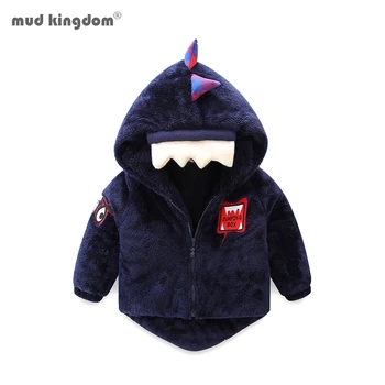 

Mudkingdom Toddler Baby Kids Jackets Hoodie Zipper Winter Thick Coat Warm Jacket Dinosaur Outwear Coats Jackets
