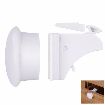 

4pcs/set Magnetic Children Safe Lock Baby Security Cabinet Drawer Door Lock Kids Wardrobe Invisible Lock
