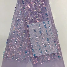 GLace/1 год/Лот, в полоску, с блестками, сетчатая ткань для шитья, 8 цветов, для платья, юбки, аксессуары, свадебные украшения, TX1486