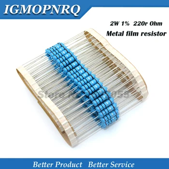 

20pcs High quality 2W Metal film resistor resistance 1% 2W-220R 220 ohm 220R free shipping