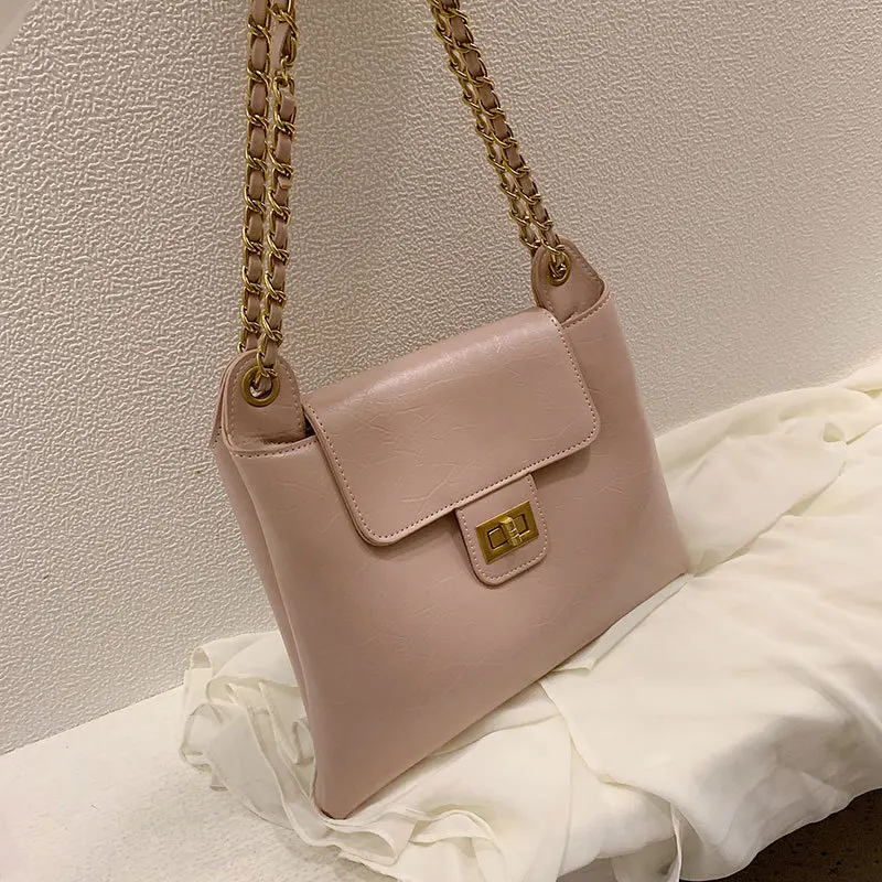 

Texture bag female 2019 new wave Korean version of the wild shoulder bag summer fashion chain Messenger bag