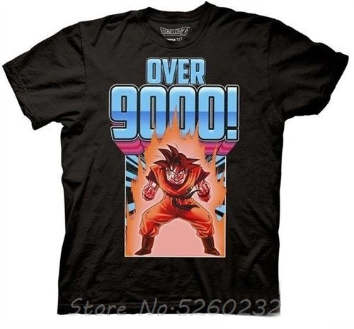 Dragon Ball Z Guko более 9000! Dbz Dragon Ball, аниме, Лицензированная футболка для взрослых, футболка с круглым вырезом, Harajuku, топы, футболки
