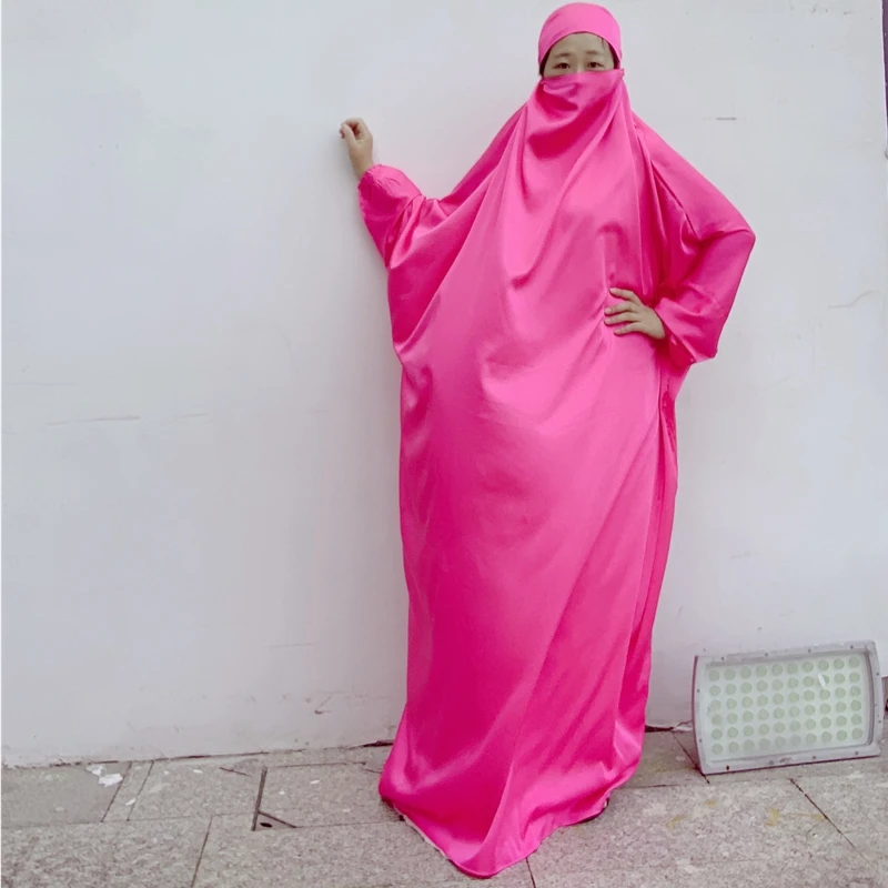 Abito Da Donna Musulmano Abito Chemisier Collare In Piedi Stampato Islamico Abito A Tunica Abito Lungo Dubai Medio Oriente A Copertura Totale Abito