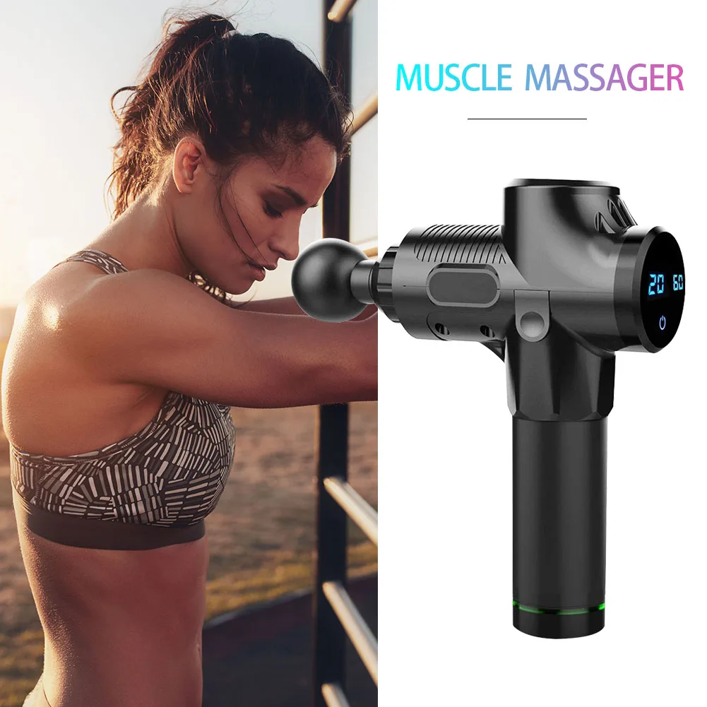 

One-Button Start Massage Gun Deep Muscle Massager Muscle Pain Body Massage Exercising Relaxation Slimming Shaping