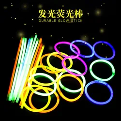 Tik Tok – bâton lumineux brillant coloré, bracelet fluorescent de rêve, tube de 50 ou 100 pièces, jouet brillant rouge net 