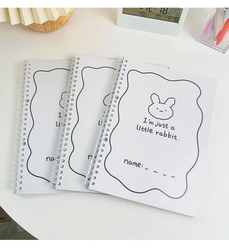 B5 Cute Loose-Leaf Notebook 30Sheets Cute Cartoon Animal Bear Rabbit Puppy Refillable Notebook Diary Journal Memo Pads