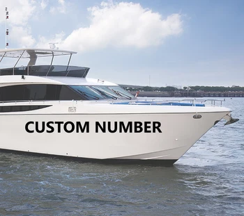 

Custom Fishing Boat Yacht Number Logo Waterproof Sunscreen Decal Vinyl Sticker
