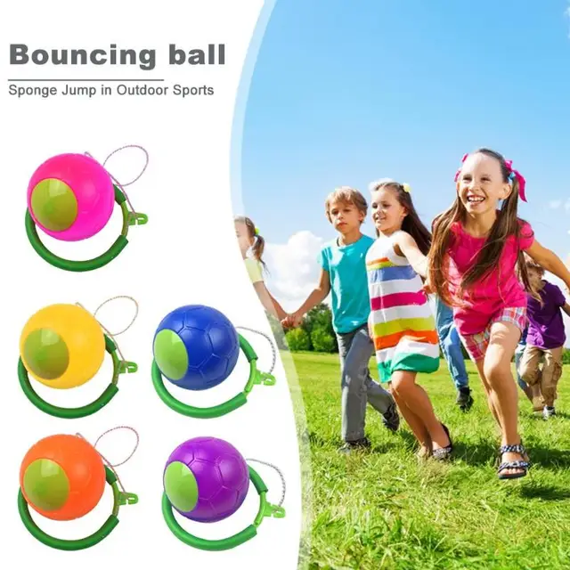 US $2.86 Sponge Bouncing Ball Kids PUA Sponge Plastics Entertainment Interesting Return Elastic String Toys 