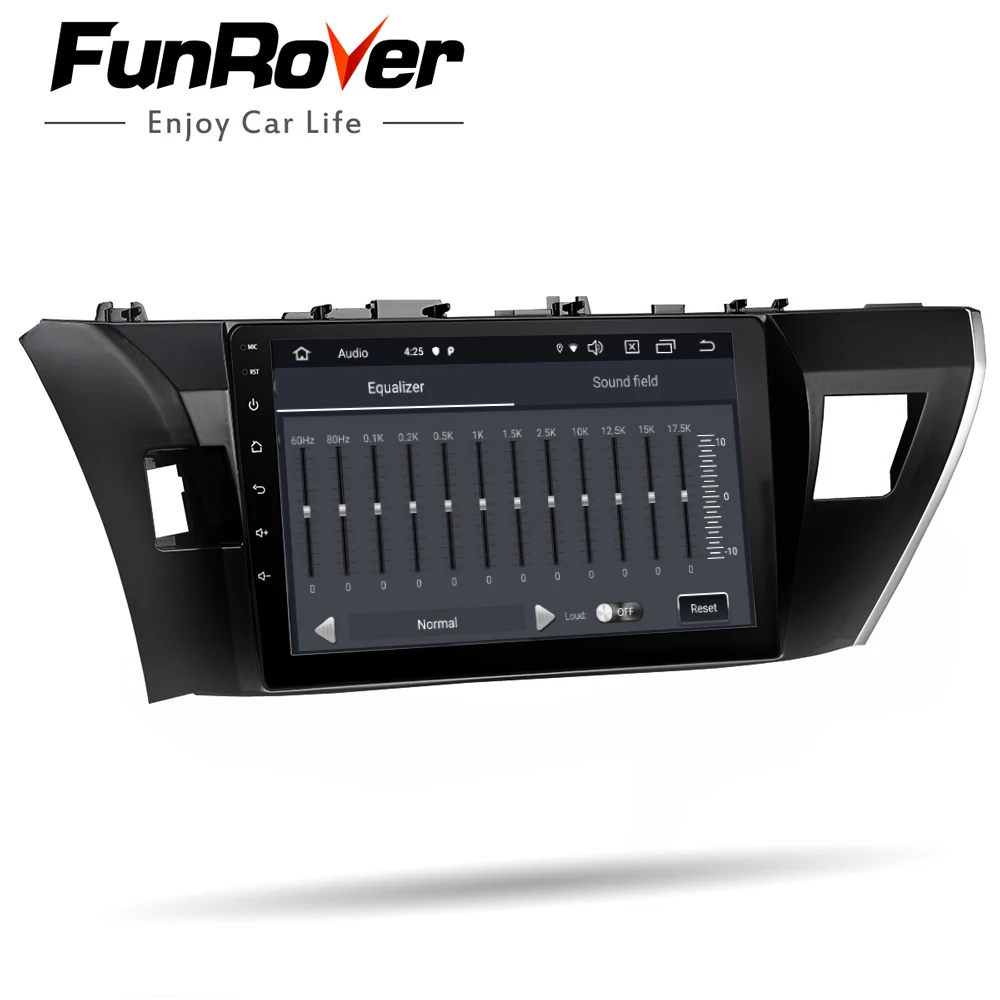 Top Funrover 2.5D+ IPS Android 8.0 Car Multimedia player 2 din car radio dvd for Toyota Corolla 2014-2016 gps navigation stereo RDS 3