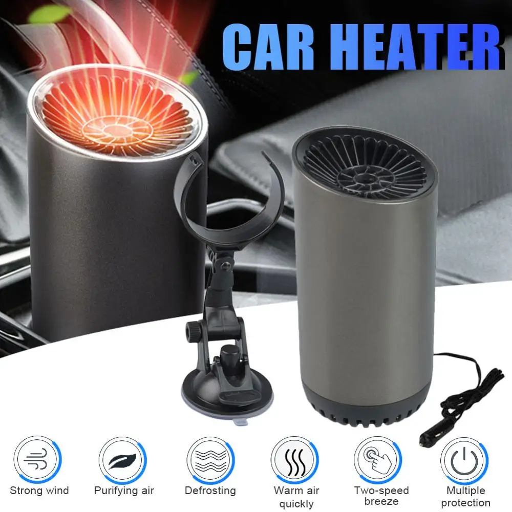 

Vehicle-Mounted High-Power Cup-Shaped Heater 12V Windshield Defogger Defroster Car Heater & Cooling Fan 2 in 1 Air Purification