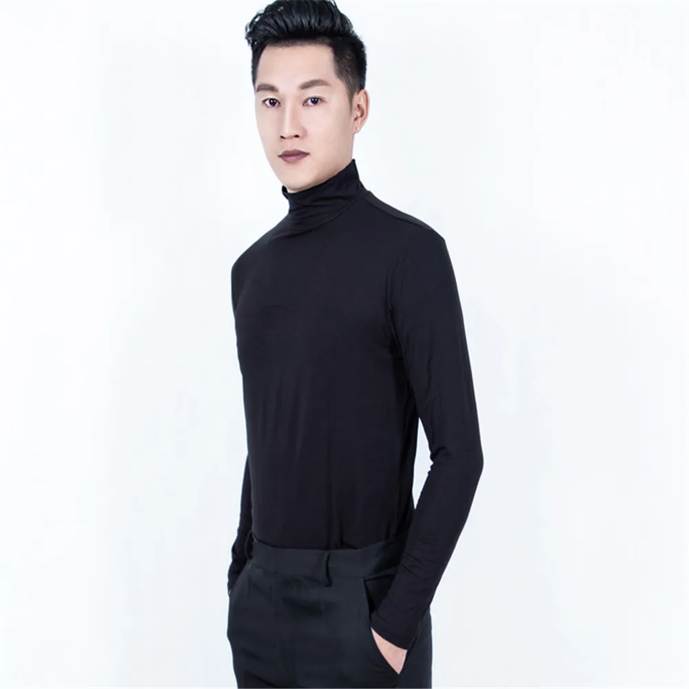 Dance Shirts Men Latin Dance Shirt Square Dance Breathable Sweat-absorbent Long-sleeved Jumper Top Practice Clothes