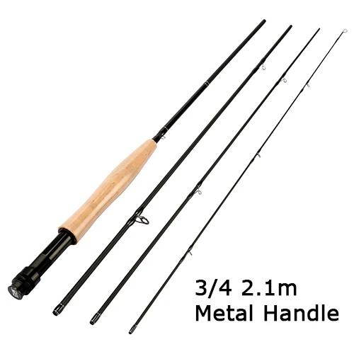 3 4 (2.1m) Maxway 3/4 5/6 7/8 WT Fly Удочка из углеродного волокна Средний Быстрый 2,1 М 2,7 м 4 сегментов удочки для ловли рыбы нахлыстом - Цвет: 3 4 (2.1m)