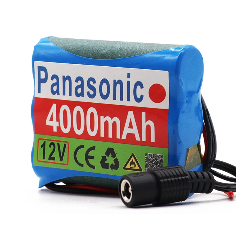 Panasonic защитный plate12v 4Ah аккумулятор 12V 4000mAh 18650 литий-ионный DC12.6V супер перезаряжаемый аккумулятор+ зарядное устройство