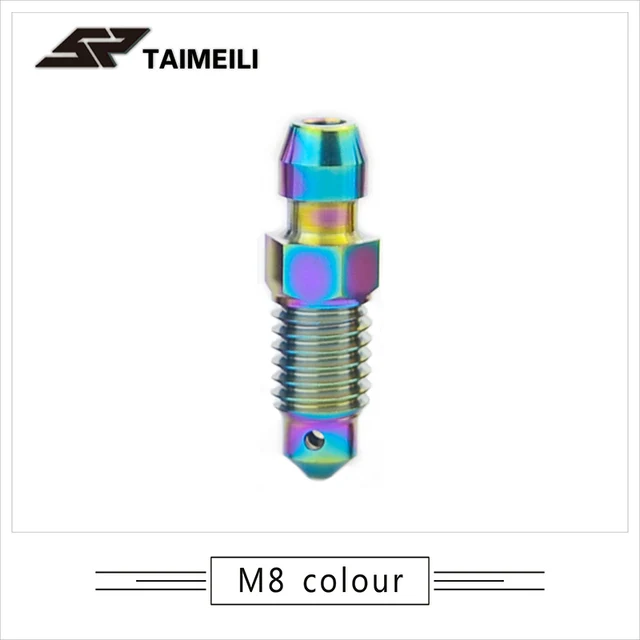 Details about   Titanium M8 M10 p1.0/1.25mm Motorcycle Caliper Brake Oil Drain Deflation Screw