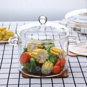 XINCHEN Household Transparent Glass Soup Pot Kitchen Heat-resistant Porridge Pot Home Glass Bowl Kitchen Cooking Tools