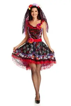 

2020 halloween costumes for women Ghost bride cosplay horror vampire witch clothes skeleton dress Zombie witch dress day