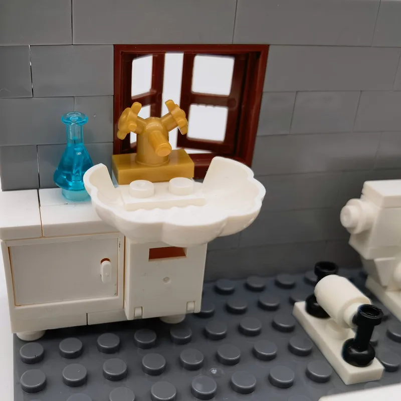 Building blocks Compatible Classic City Blocks House Furniture MOC for Kids DIY Toys Bathroom Toilet Hand Basin WC Closestool Building Bricks construction blocks racing car building blocks car building blocks anime block toys