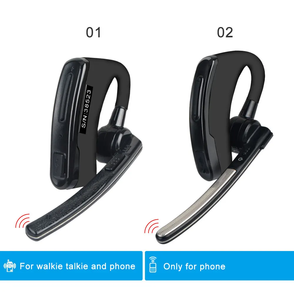 Wireless Bluetooth Headphones Headset for Walkie Talkie With Wireless PTT For Kenwood For Baofeng UV 5R 888S Two-way Radio