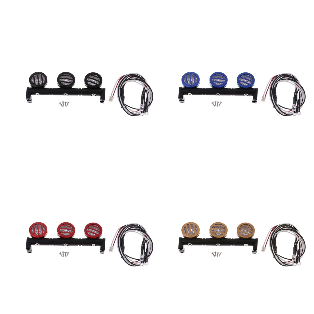 3 Pieces LED Roof Light Bar Bright for 1/10 RC Car Crawler Axial SCX10 D90 Traxxas -4