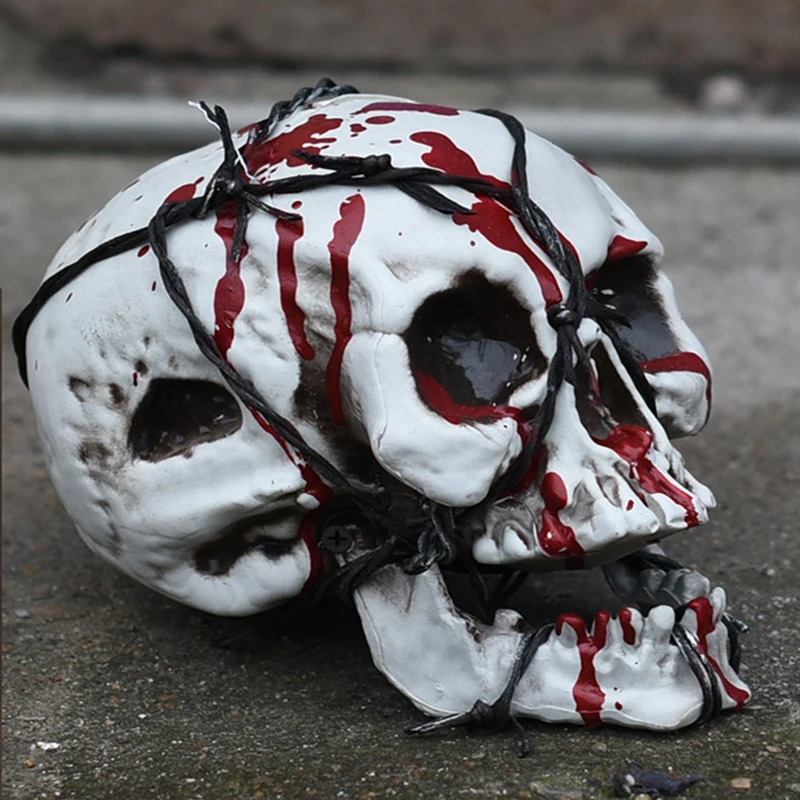 Horrible Skull Statue Sculpture Halloween Bar Nightclub Decor Crafts Painting Props Bar KTV Counter Home Decoration Horrible Skull Statue Sculpture Halloween Bar Nightclub Decor Crafts Painting Props Bar KTV Counter Home Decoration