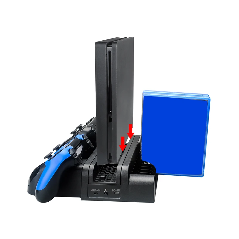 Двойной контроллер зарядное устройство для PS4/PS4 Slim/PS4 Pro консоль вертикальная охлаждающая подставка зарядная станция Док-станция для SONY Playstation 4