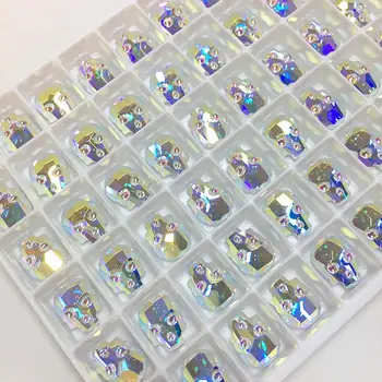 

10PC/BAG 3D Holographic Skull Rhinestone for Nail Decoration AB Flatback Crystal Decal Skull Design for Nail Art Halloween # ZD6