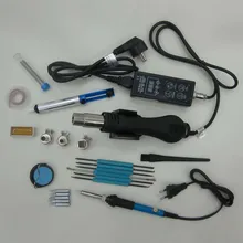 YIHUA фена паяльник 8858 и Синий паяльник Набор инструментов Пинцет IC чип экстрактор