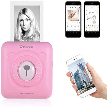 

PeriPage Mini Pocket Wireless BT Thermal Printer Bluetooth Picture Photo Label Memo Receipt Paper Printer with USB Cable 203dpi