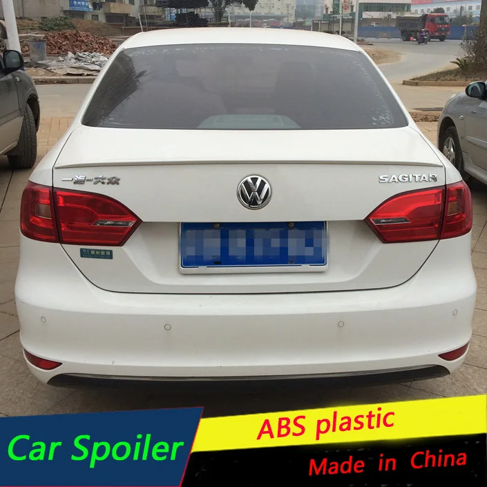 For Volkswagen Jetta Spoiler ABS Material Car Rear Wing Primer Rear