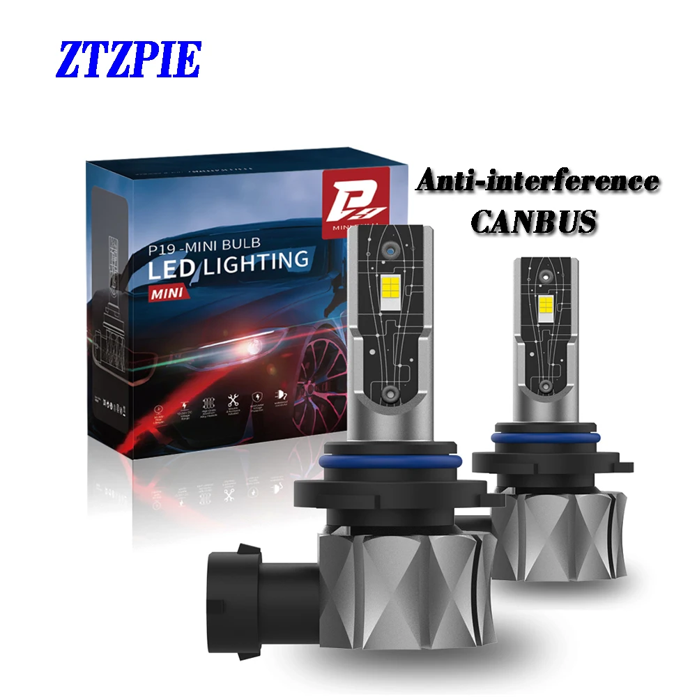 ZTZPIE 6500K 9006/HB4 9005/HB3 H8 H7 H4 H11 Светодиодная лампа автомобильный головной светильник