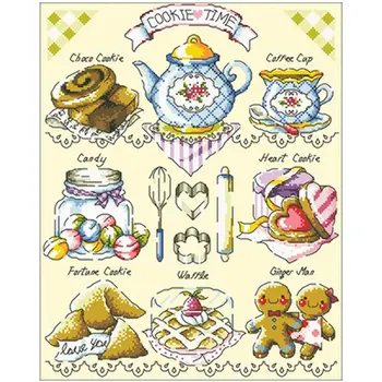 

Coffee and dessert patterns Counted Cross Stitch 11CT 14CT DIYChinese Cross Stitch Kits Embroidery Needlework Sets