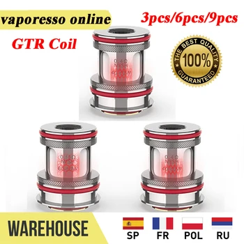 

3-9pcs Original Vaporesso GTR Coil Head 0.15ohm 0.4ohm Mesh Coil For FORZ 25 Tank/ FORZ TX80 Kit Electronic Cigarette Vape Coils