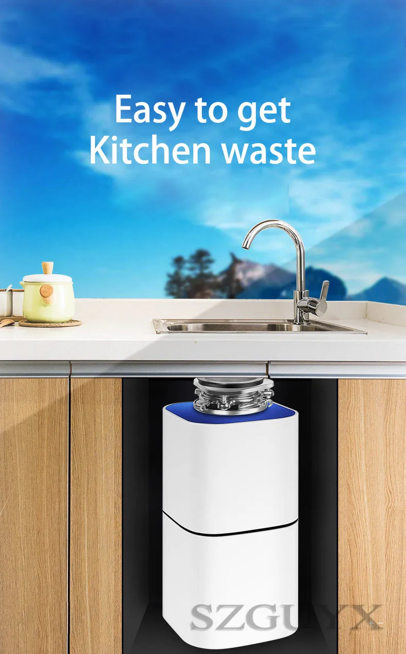 220V/930W household kitchen garbage processor garbage disposal kitchen food grinder vegetable residual peel grinder