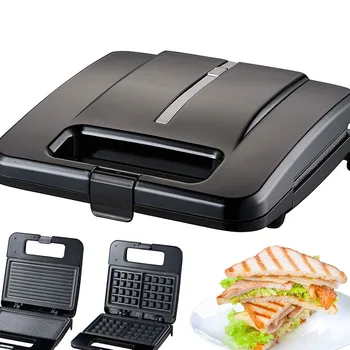 

Electric Mini Sandwich Maker Grill Non-Stick Pan Toaster Cake Breakfast Machine Barbecue Steak Frying Oven with EU Plug