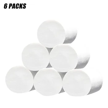 

QIC 6 Rolls Affordable Toilet Paper Roll Home Kitchen Bathroom Toilet Paper Roll Hollow Replacement Wc Papier