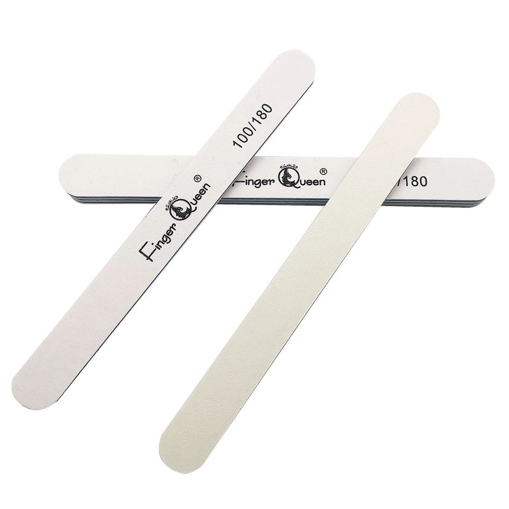 5 Types Nail Files For Manicure 100/180 Strong Thick Boat Sandpaper Durable Buffing Grit Sand Fing Nail Art Tool FCB003