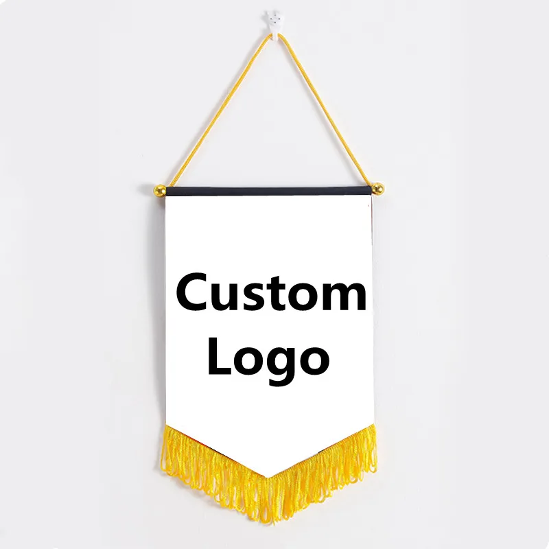 CustomLogoSquareFootballTeamFlagCustomizedExchangeFlagPennant