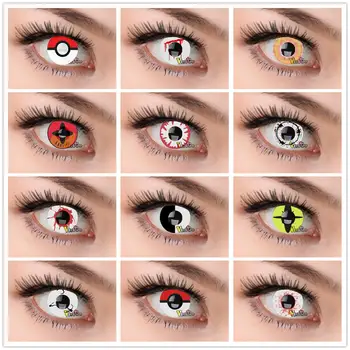 

Halloween Contact Lenses for Cosplay Vivigo Zombie White Black Color Anime Fancy Eyes контактные линзы