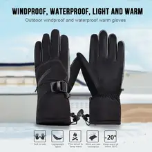 Новые мужские лыжные перчатки Сноуборд перчатки Снегоход Мотоцикл езда зимние перчатки ветрозащитные водонепроницаемые зимние перчатки унисекс 4