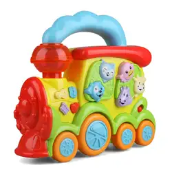 Детский Электрический обучающий поезд музыкальное животное поезд игрушка Монтессори игрушки Обучение маленьких детей для маленьких детей