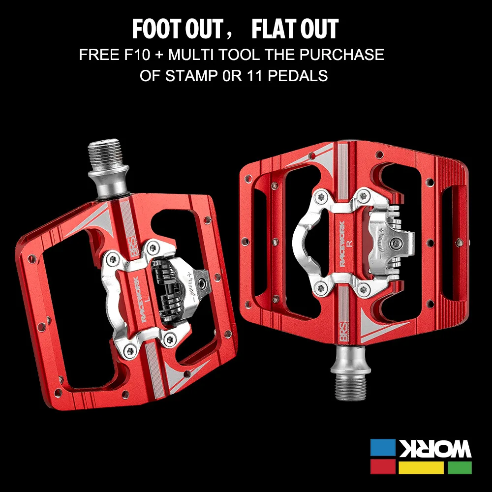 Pedali Azonic Flat Azonic AMERICANA Pedals, Red