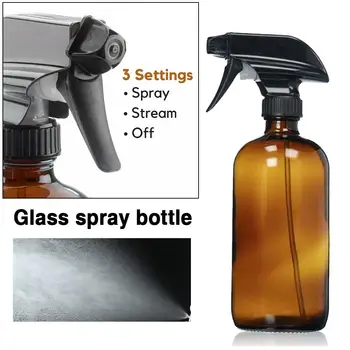 

Brown Glass Spray Bottles Premium 2 x 500 ml Amber Glass Spray Bottle With Fine Trigger for Spraying and Airtight Lids.