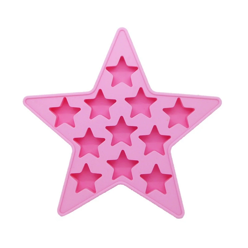 Pink 11 сеток силиконовая форма для льда «кухонный, крем для Кофеварка капельная Форма Вина фруктовые холодные закуски Star питьевой пресс-форм в виде мороженого и аксессуары Форма Z - Цвет: Pink